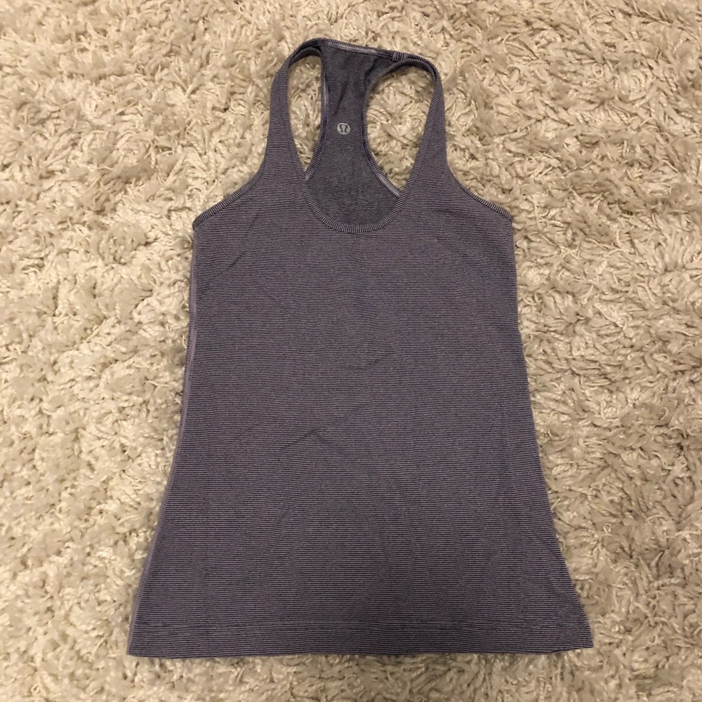 lululemon Cool Racerback Size 4 Purple Stripe